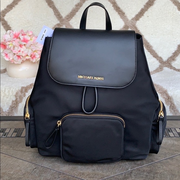 MICHAEL KORS ABBEY LG CARGO BACKPACK BLACK - Picture 3 of 16